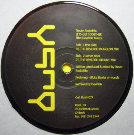 Trevor Rockcliffe – Let's Get Together (The Devilfish Mixes) 12" vinyl record, image 1 of 3