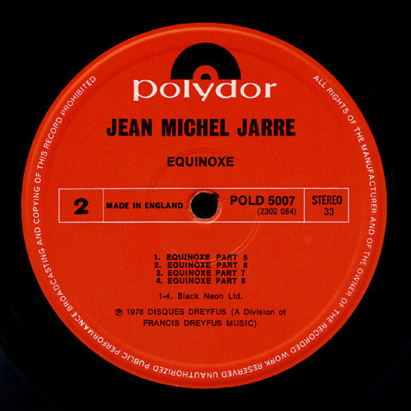 Jean-Michel Jarre – Equinoxe LP vinyl record, image 4 of 5
