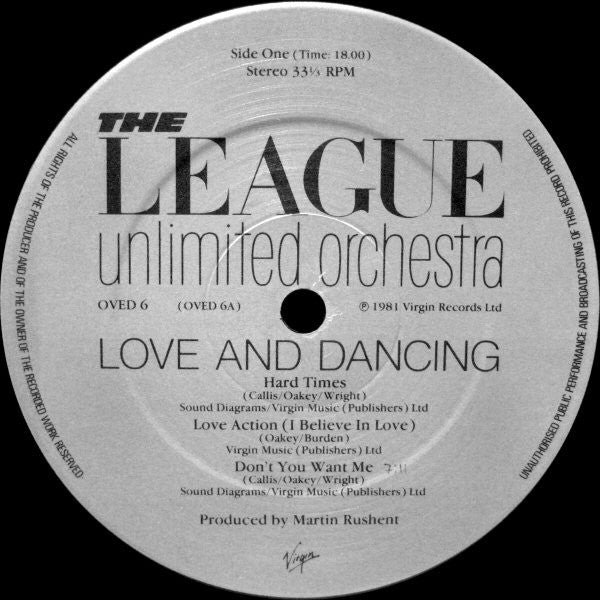 The League Unlimited Orchestra – Love And Dancing LP vinyl record, image 3 of 4