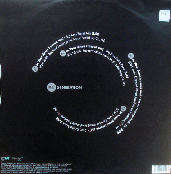 Nu Generation – In Your Arms (Rescue Me) 12" vinyl record, image 2 of 4