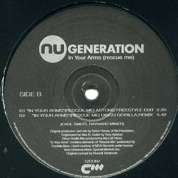 Nu Generation – In Your Arms (Rescue Me) 12" vinyl record, image 4 of 4
