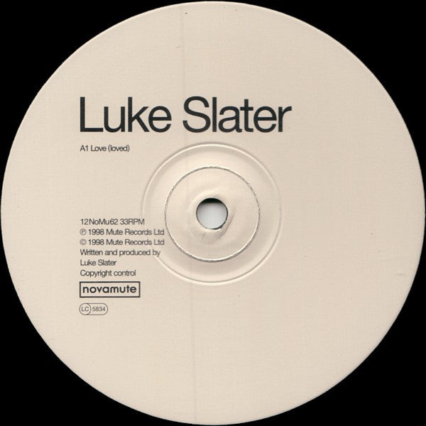 Luke Slater – Love (Loved) 12" vinyl record, image 3 of 4