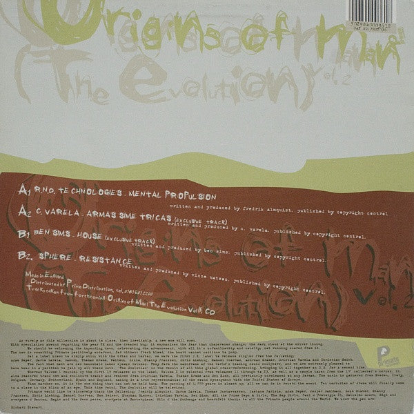Various – Origins Of Man Vol. 2 (The Evolution) E.P. 12" vinyl record, image 2 of 4