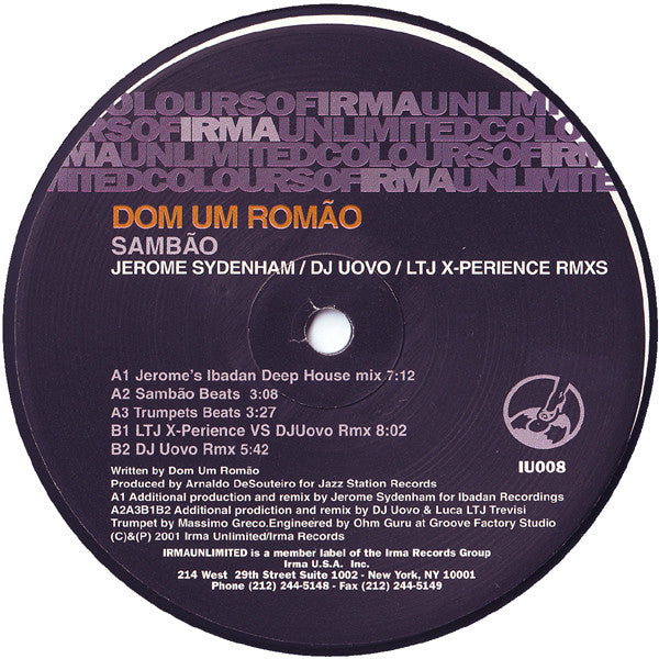 Dom Um Romao – Sambão (Jerome Sydenham / DJ Uovo / LTJ X-Perience Rmxs) 12" vinyl record, image 2 of 6