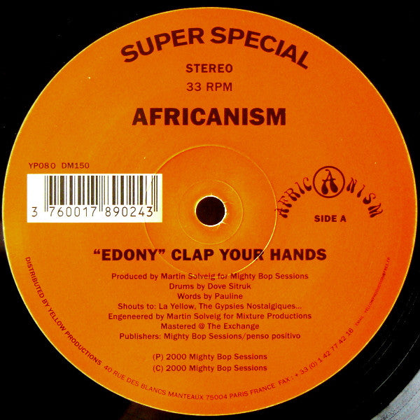 Africanism – "Edony" Clap Your Hands / Call It Jungle Jazz 12" vinyl record, image 1 of 4