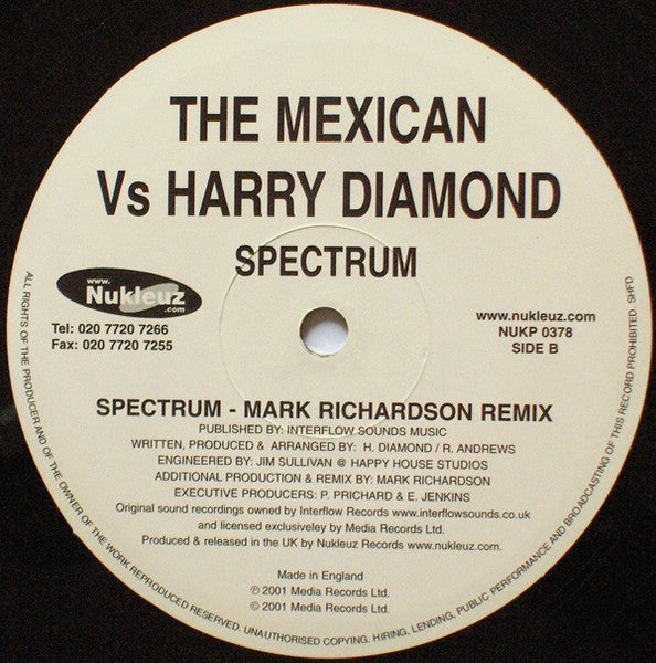 The Mexican, Harry Diamond – Spectrum 12" vinyl record, image 4 of 4