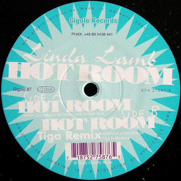 Linda Lamb – Hot Room 12" vinyl record, image 1 of 2
