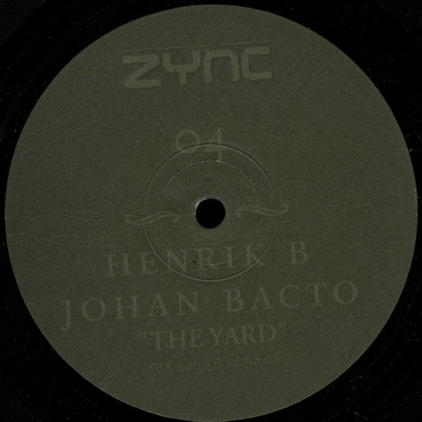 Henrik B, Johan Bacto – The Yard 12" vinyl record, image 1 of 2