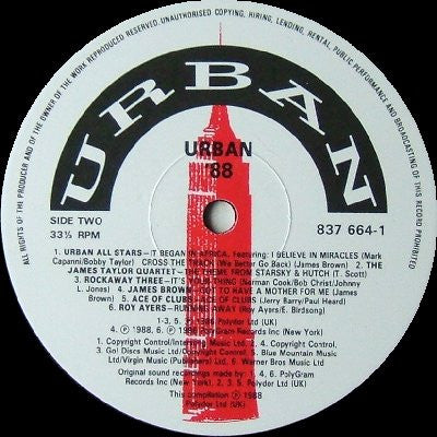 Various – Urban '88 LP vinyl record, image 4 of 4