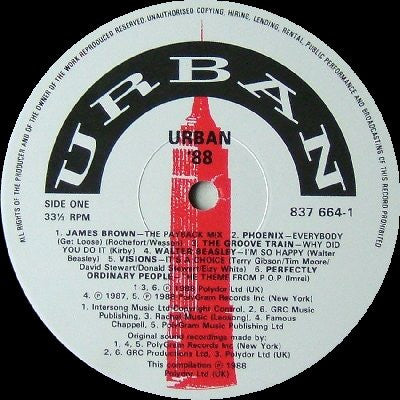 Various – Urban '88 LP vinyl record, image 3 of 4