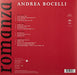Andrea Bocelli – Romanza (2xLP) LP vinyl record, image 2 of 3