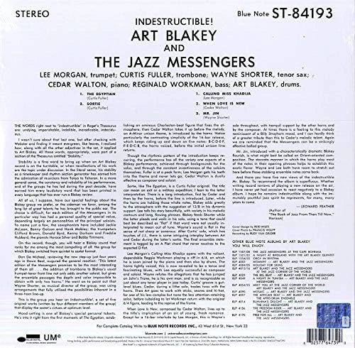 Art Blakey & The Jazz Messengers – Indestructible! (Blue Note) LP vinyl record, image 2 of 2