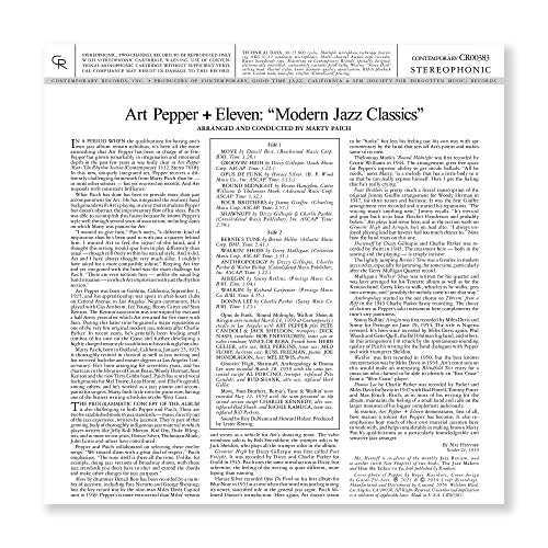 Art Pepper – Art Pepper + Eleven "Modern Jazz Classics" (Acoustic Sounds Series, 70th Anniversary Edition) LP vinyl record, image 2 of 3