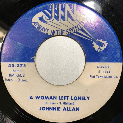 Johnnie Allan – A Woman Left Lonely / I Wonder Where You Are Tonight (LP, Vinyl Record Album)
