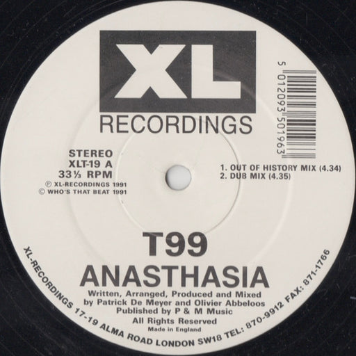T99 – Anasthasia (LP, Vinyl Record Album)