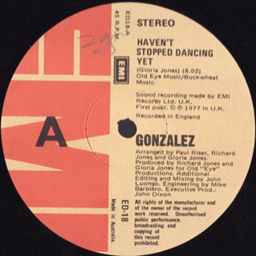 Gonzalez – Haven't Stopped Dancing Yet / Just Let It Lay (LP, Vinyl Record Album)