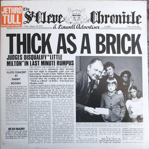 Jethro Tull – Thick As A Brick (LP, Vinyl Record Album)