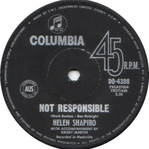 Helen Shapiro – Not Responsible / No Trespassing (LP, Vinyl Record Album)
