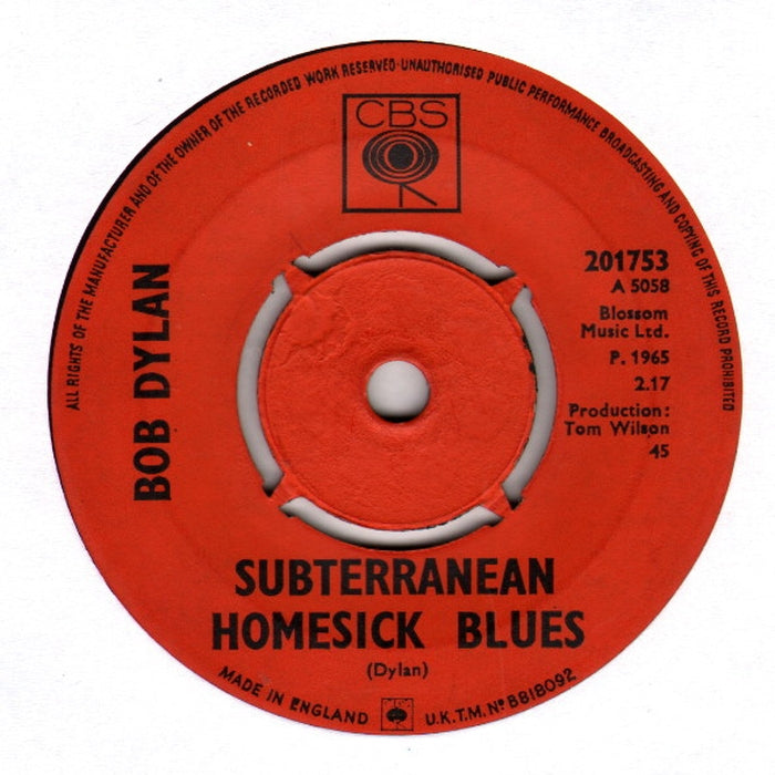 Bob Dylan – Subterranean Homesick Blues (LP, Vinyl Record Album)