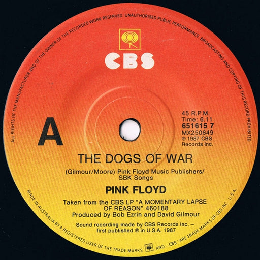 The Dogs Of War – Pink Floyd (LP, Vinyl Record Album)