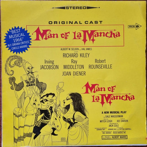 "Man Of La Mancha" Original Broadway Cast, Richard Kiley, Joan Diener, Irving Jacobson, Robert Rounseville, Ray Middleton – Man Of La Mancha (LP, Vinyl Record Album)