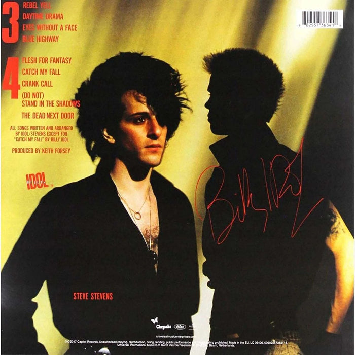 Billy Idol – Rebel Yell LP vinyl record, image 2 of 3