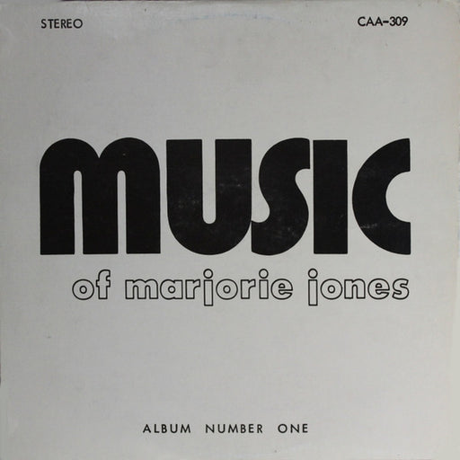 Marjorie Jones – Music Of Marjorie Jones (Album Number One) (LP, Vinyl Record Album)