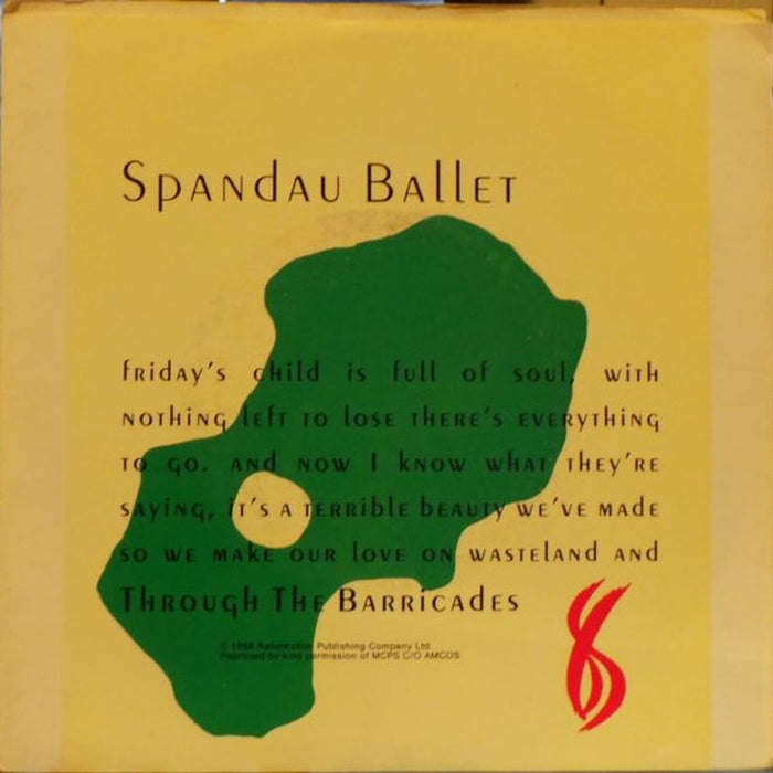 Spandau Ballet – Through The Barricades (LP, Vinyl Record Album)