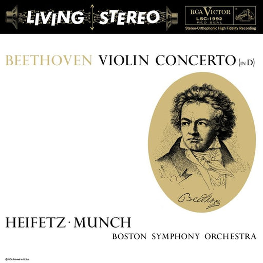 Ludwig van Beethoven, Jascha Heifetz, Charles Munch, Boston Symphony Orchestra – Violin Concerto (In D) (2xLP) (LP, Vinyl Record Album)