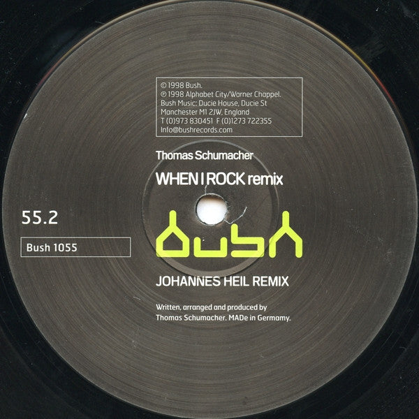 Thomas Schumacher – When I Rock (Remix) 12" vinyl record, image 2 of 4