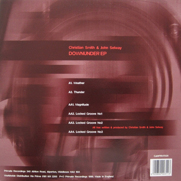 Christian Smith & John Selway – Downunder EP 12" vinyl record, image 2 of 4