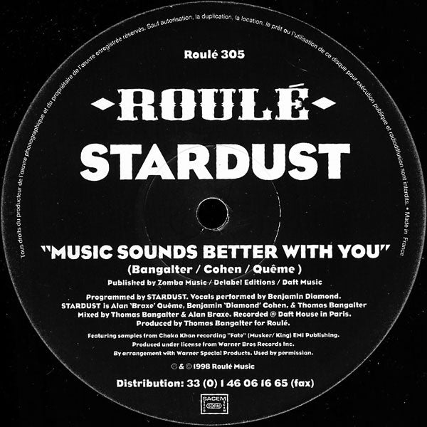 Stardust – Music Sounds Better With You 12" vinyl record, image 3 of 7
