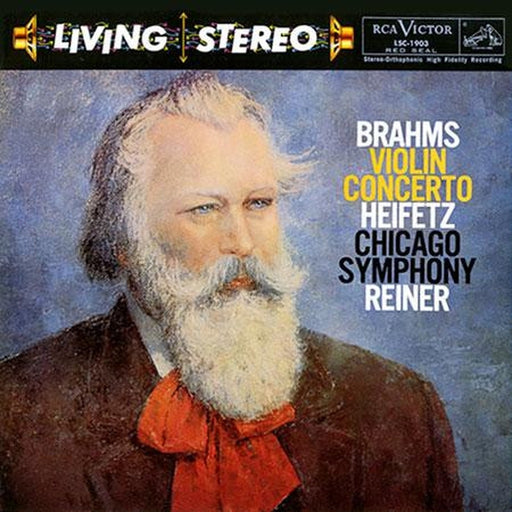 Johannes Brahms, Jascha Heifetz, Chicago Symphony Orchestra, Fritz Reiner – Violin Concerto (LP, Vinyl Record Album)