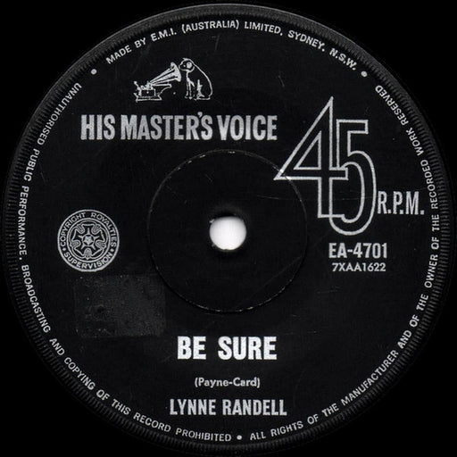 Lynne Randell – Be Sure (LP, Vinyl Record Album)