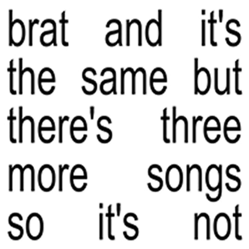 Charli XCX – Brat And It's The Same But There's Three More Songs So It's Not (2xLP, White vinyl) - Image 1