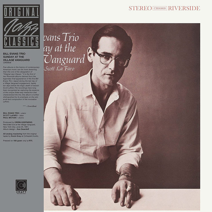 The Bill Evans Trio, Scott LaFaro – Sunday At The Village Vanguard (Craft / Riverside) LP vinyl record, image 1 of 2