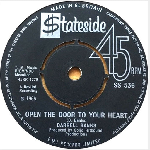 Darrell Banks – Open The Door To Your Heart / Our Love (Is In The Pocket) (LP, Vinyl Record Album)