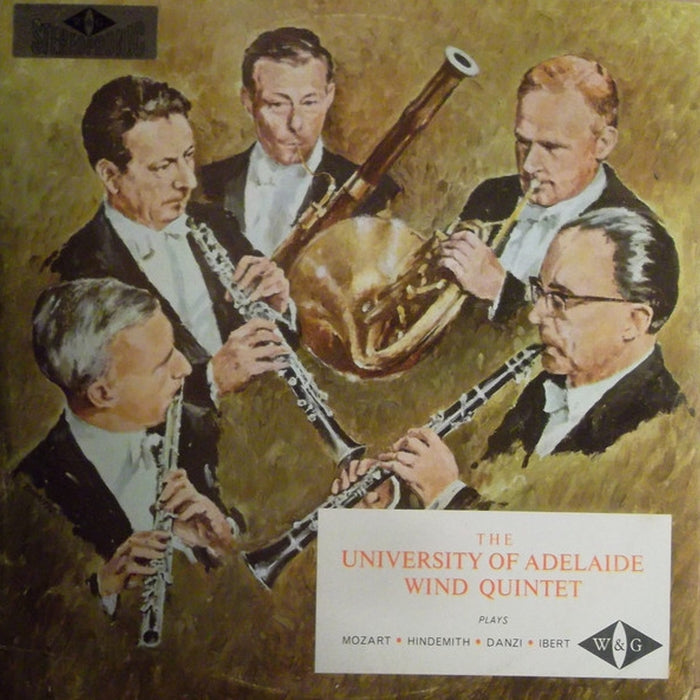 The University Of Adelaide Wind Quintet – Plays Mozart - Hindemith - Danzi - Ibert (LP, Vinyl Record Album)