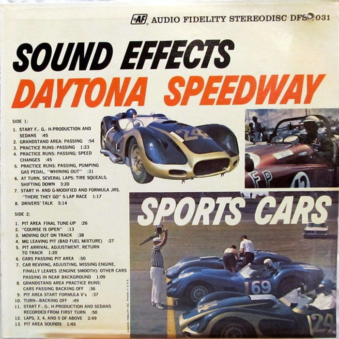 No Artist – Sound Effects Daytona Speedway Sports Cars (LP, Vinyl Record Album)