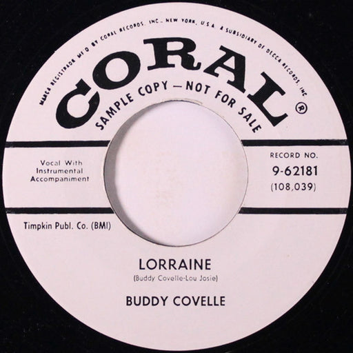 Buddy Covelle – Lorraine / I'll Go On Loving You (LP, Vinyl Record Album)