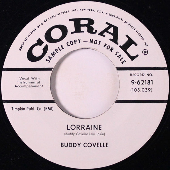 Buddy Covelle – Lorraine / I'll Go On Loving You (LP, Vinyl Record Album)