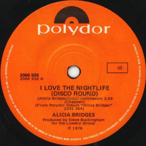 Alicia Bridges – I Love The Nightlife (Disco Round) (LP, Vinyl Record Album)