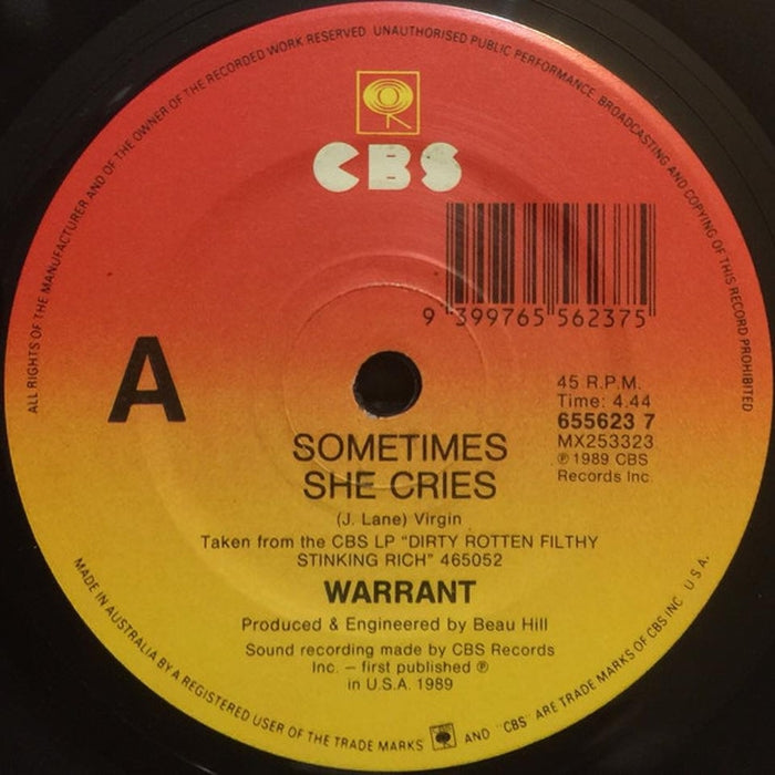 Warrant – Sometimes She Cries (LP, Vinyl Record Album)