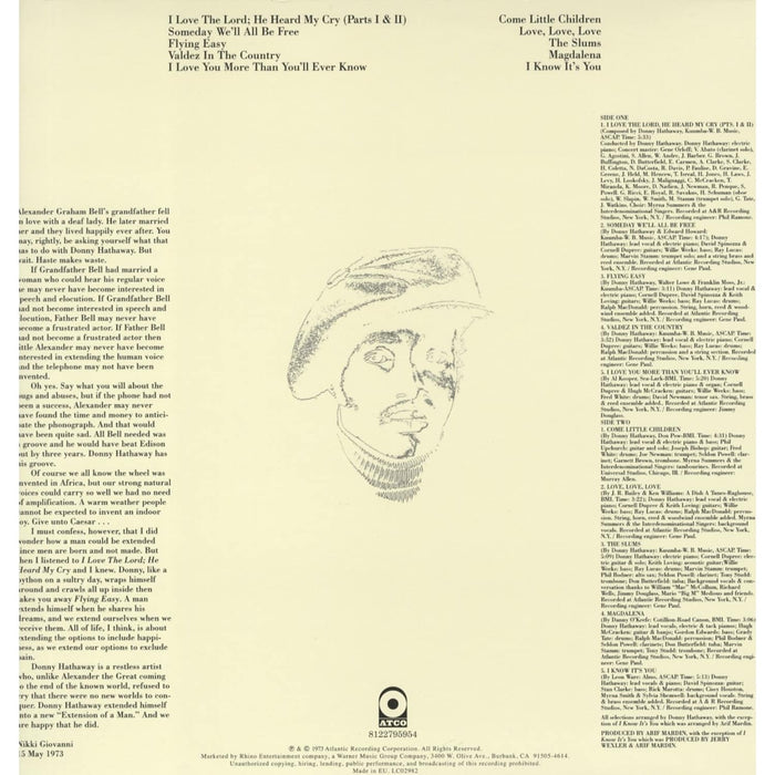 Donny Hathaway – Extension Of A Man LP vinyl record, image 2 of 3