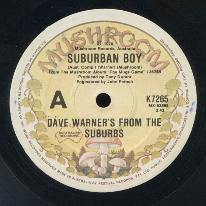 Dave Warner's From The Suburbs – Suburban Boy (LP, Vinyl Record Album)