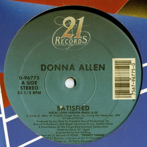 Donna Allen – Satisfied (LP, Vinyl Record Album)
