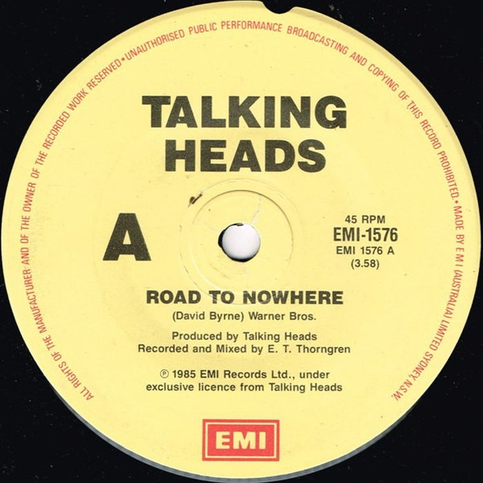 Talking Heads – Road To Nowhere (LP, Vinyl Record Album)
