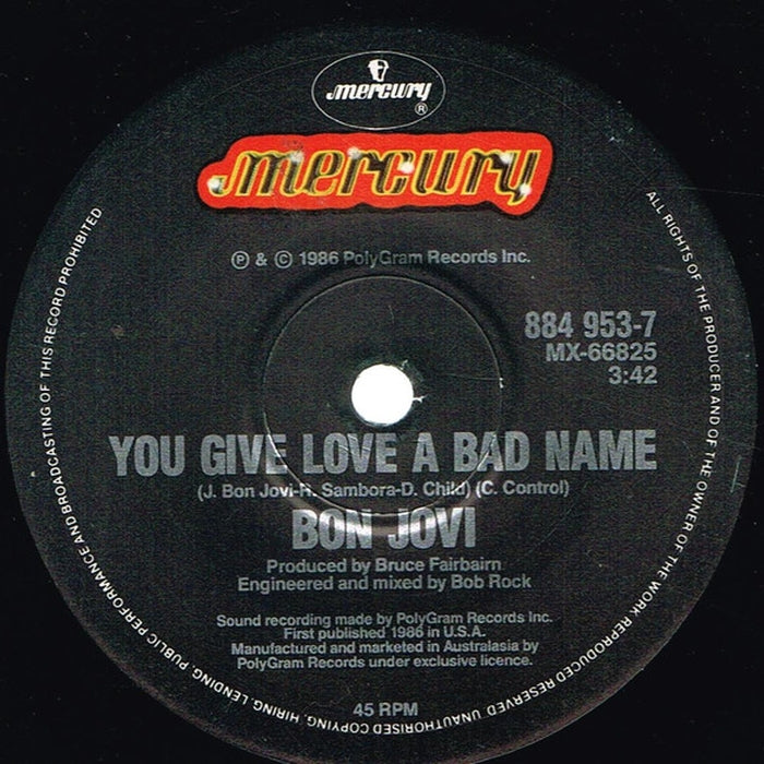 Bon Jovi – You Give Love A Bad Name (LP, Vinyl Record Album)