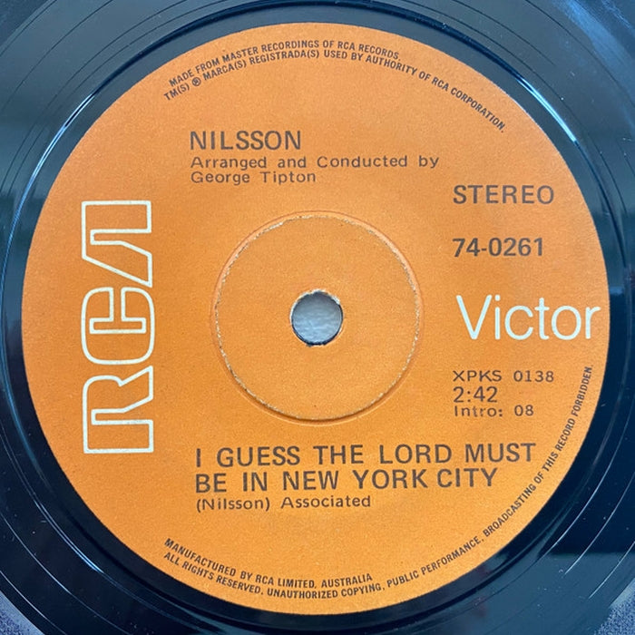 Harry Nilsson – I Guess The Lord Must Be In New York City / Maybe (LP, Vinyl Record Album)