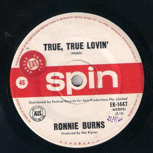 True, True, Lovin' – Ronnie Burns (LP, Vinyl Record Album)